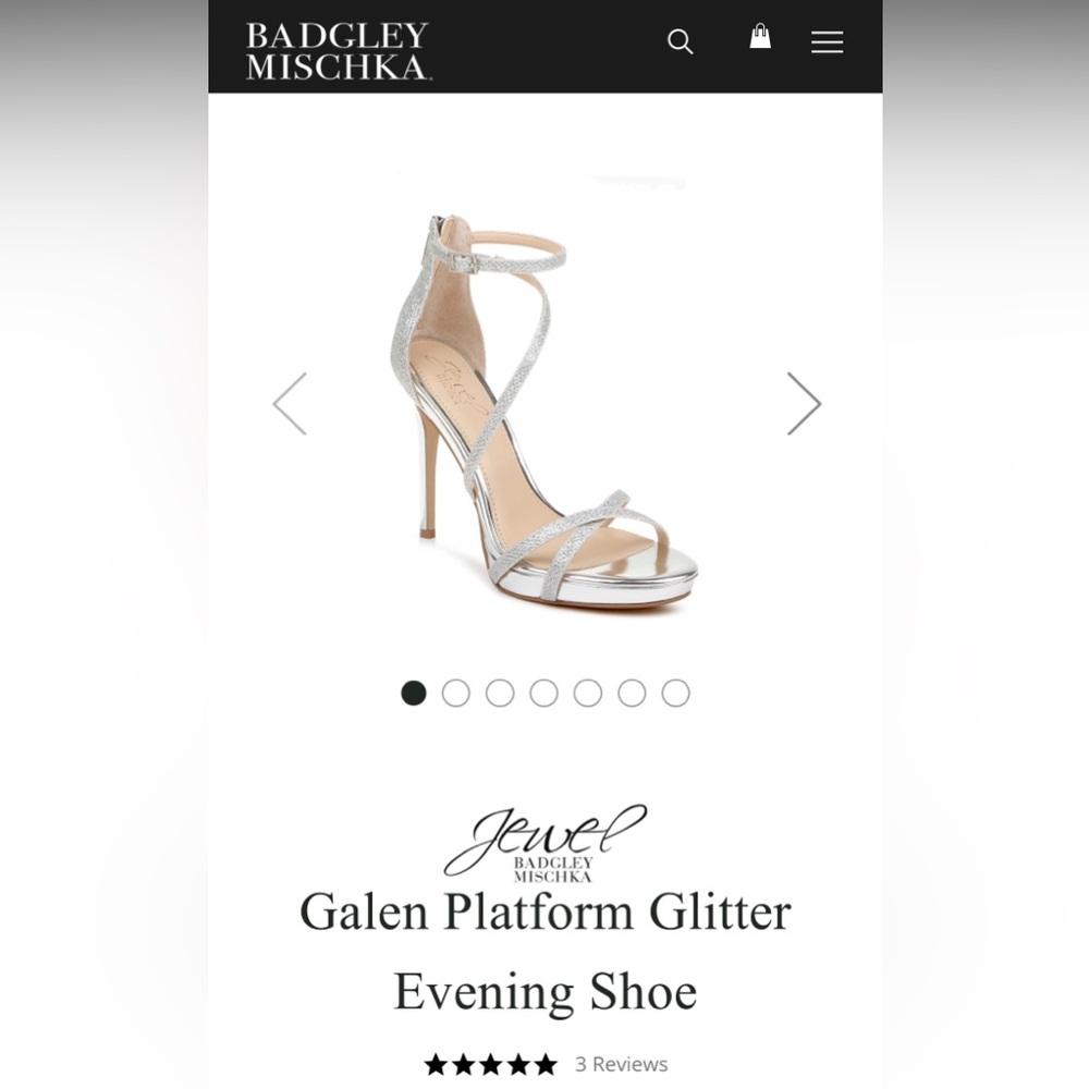 Badgley Mischka Silver Evening Sandal